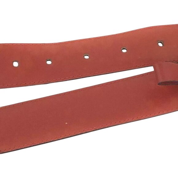 632146BS (S1) Celine Belt Macadam Red Leather main image 7